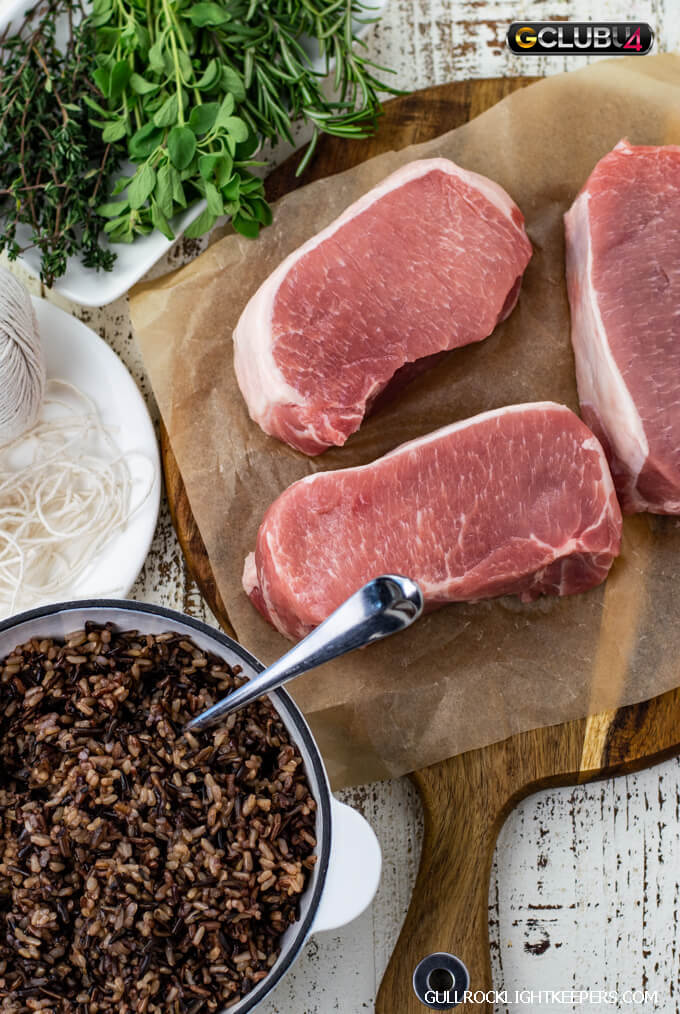 ข้าวหน้าหมูยัดไส้เห็ด
