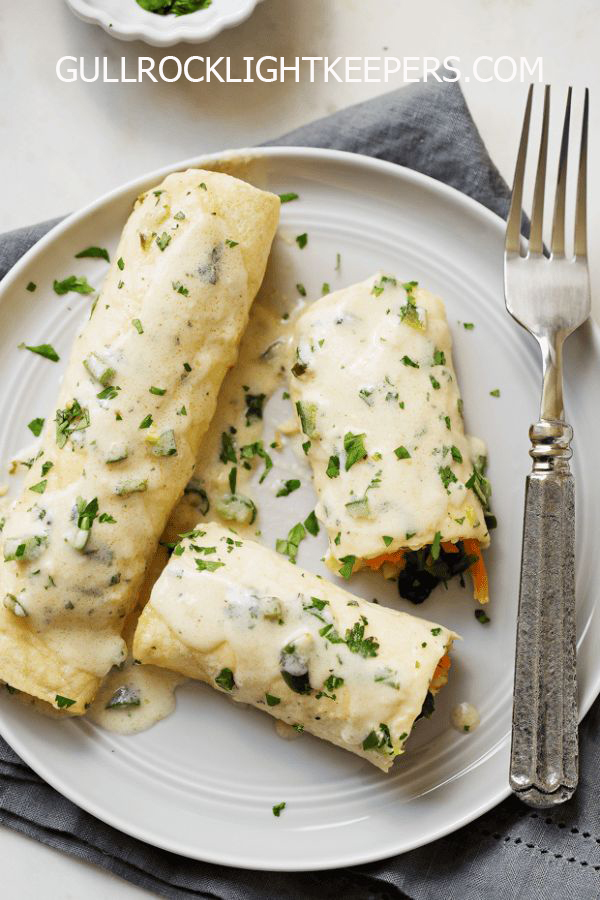 เอนชิลาดาผักโขมและบร็อคโคลี่ เมนูมังสวิรัติรสเด็ด