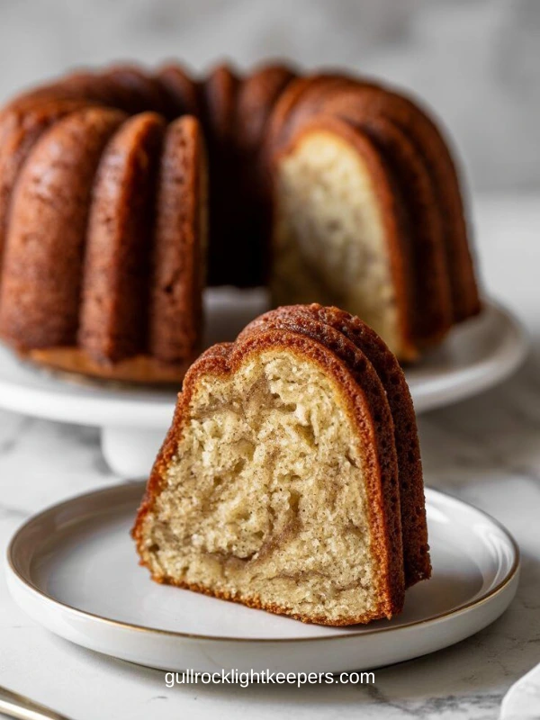 เค้กโดนัทแอปเปิ้ลไซเดอร์ ในกระทะ Bundt หอมอบเชย